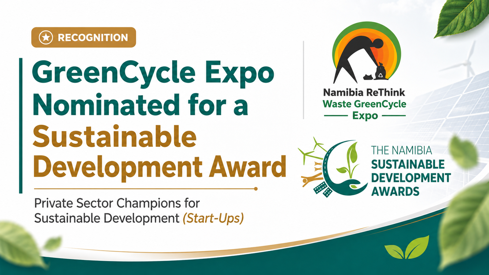 GreenCycle Expo nominated for a Sustainable Development Award